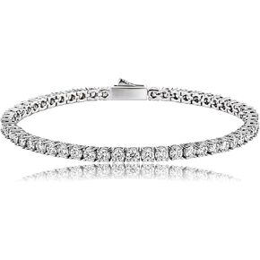 سوار تنس TOPGRILLZ للنساء صف واحد 3-6 مم مطلي بالذهب عيار 14 قيراط مكعب زركونيا ذهبي سوار تنس كلاسيكي للرجال مجوهرات بسيطة in Kuwait