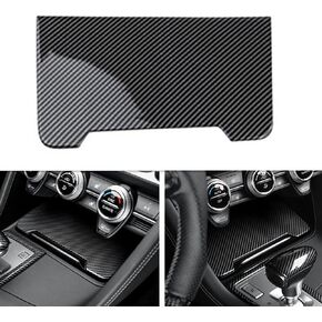 Carbon Fiber Style Car Central Charger Area Cover Center Console Panel Protector Sticker Compatible with 2017-2022 Genesis G70 Accessories