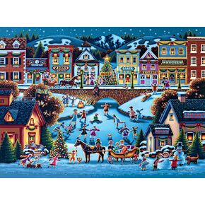 Buffalo Games - Dowdle - Hometown Christmas - 1000 Piece Jigsaw Puzzle for Adults -Challenging Puzzle Perfect for Game Nights - Finished Size is 26.75 x 19.75