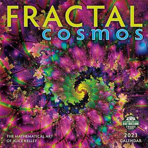 Fractal Cosmos 2023 Wall Calendar: The Mathematical Art of Alice Kelley | 12" x 24" Open | Amber Lotus Publishing