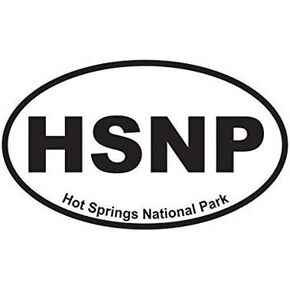 Hot Springs National Park Oval Sticker Decal Vinyl Euro HSNP 5" Bumper Locker Laptop Window - Sticks to Any Surface