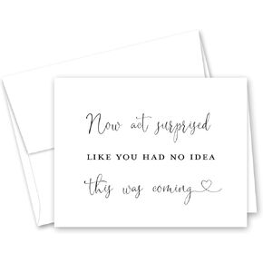Funny Bridesmaid Proposal Cards, Now Act Surprised Bridesmaid Proposal Cards - 8 Will You Be My Bridesmaid Cards and 2 Maid of Honor Cards (White Envelope)