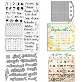 Daily Planner Calendar Stamps and Dies for Card Making Plan on It Clear Stamps and Cutting Dies for Scrapbooking DIY Crafting Decorative