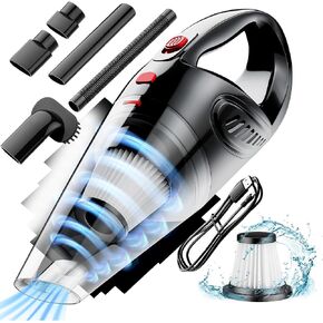 Hand Held Vacuum Cordless Rechargeable - Wireless Cordless Car Vacuum Cleaner, Portable Handheld Vacuum Clean Dust & Hair Quickly, Lightweight & Low-Noise, Easy Cleaning in Kuwait