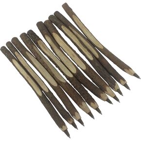 Gullor 10PCS Personalized Ballpoint Pen Real Wooden Pen, Tree Branch Pen, Twig Pen, Wedding Guest Book