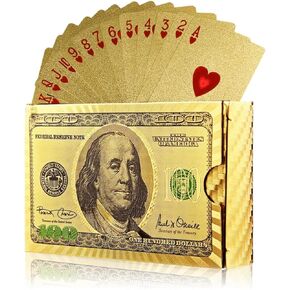 Gold Diamond Playing Cards - Durable and Waterproof, Perfect for Magic, Poker, Parties, and Special Occasions. Ideal for Memorable Gifts. (1 Deck)