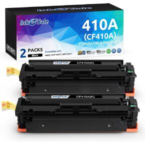 INK E-SALE 410A Compatible Toner Replacement for HP 410A 410X CF410A Toner Cartridge Black Ink for HP Color Pro MFP M452dn M452dw M452nw M477fnw M477fdw M477fdn M377dw Printer 2-Pack Black Combo