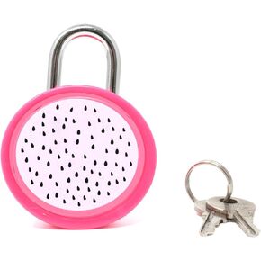 Honbay Cute Dragon Fruit Padlock Pitaya Mini Padlock Lock with Keys - for Jewelry Box, Purse, Handbag, Backpacks, Cabinet, Treasure Chest, Suitcases, Lockers, Letter Box, Diary, Notebook, etc