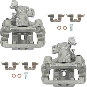 Autoround 18B5002 18B5003 Rear Disc Brake Caliper Assembly with Bracket fit for Ford Fusion 2006-2012, Mazda 6 2006-2013, Lincoln MKZ 2007-2012/ Zephyr 2006, Mercury Milan 06-11, Both Driver Passenger