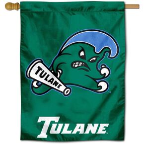 Tulane Green Wave Angry Wave House Flag Banner