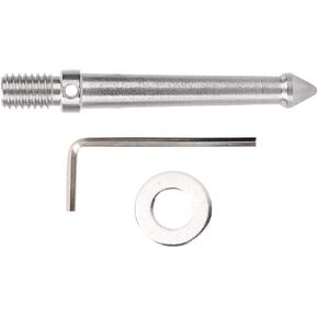 Acouto Tr Ground Spike Stainless Steel Metal Spike Mount Adapter for Tr Monopod with 3/8 Inch Screw Thread Camera Accessories(8cm)