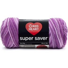 Red Heart Super Saver Economy Yarn, Purple Tones (E300.0546)