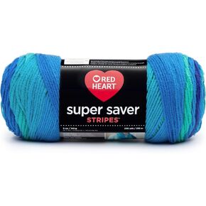 Red Heart Super Saver Yarn, Stripe-Cool