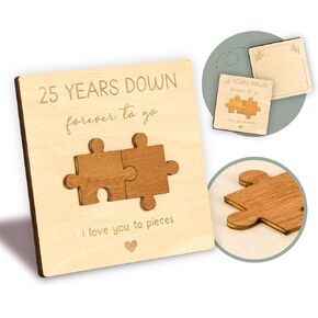 10 Year Anniversary Card Gifts for Him Husband - Wood Gifts for 10th Wedding Anniversary Card, Happy 10th Anniversary Cards Gift for Her Wife, Ten Years of Marriage Tin Anniversary in Kuwait