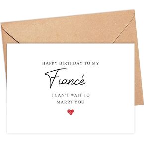 Fiance Birthday Card - Happy Birthday To My Fiance - Birthday Card Fiance - Future Husband Birthday Card, 5 x 7 inches