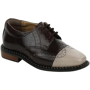 LIBERTYZENO Boys Animal Print Genuine Leather Kids Oxford Dress Shoes (Toddler/Little Kid/Big Kid)
