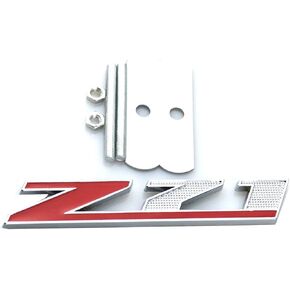 1PC Grille Z71 Emblem Badge Replacement for Gm Chevrolet Silverado Tahoe (Chrome Red)
