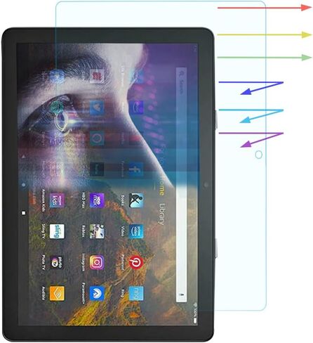 2PCS Anti Blue Light (HD) Screen Protector Design for All-New Fire HD 8 and Fire HD 8 Plus Tablet 8-inch (12th/10th Generation - 2022/2020 release),Eye Protection, Anti Fingerprint in Saudi Arabia