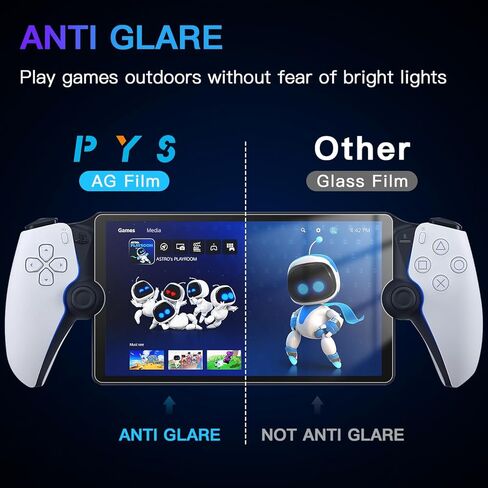 [4 عبوات] واقي شاشة لبوابة PlayStation - لمسة نهائية غير لامعة مضادة للوهج، تغطية كاملة، واقي شاشة PET عالي النفاذية لمشغل PS5 Portal Remote 8 بوصة، مضاد لبصمات الأصابع، خالي من الفقاعات in Kuwait