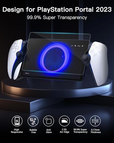 [4 عبوات] واقي شاشة لبوابة PlayStation - لمسة نهائية غير لامعة مضادة للوهج، تغطية كاملة، واقي شاشة PET عالي النفاذية لمشغل PS5 Portal Remote 8 بوصة، مضاد لبصمات الأصابع، خالي من الفقاعات in Kuwait