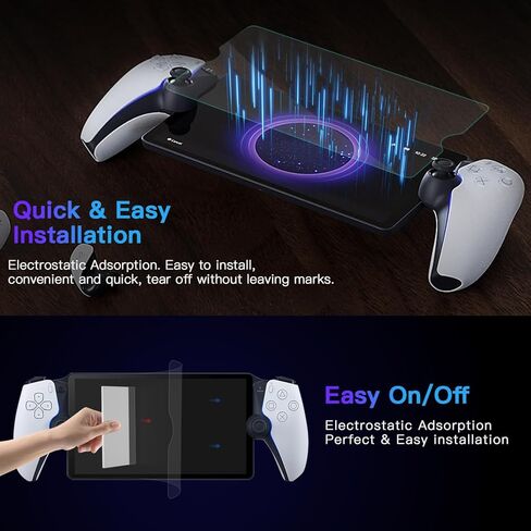 [4 عبوات] واقي شاشة لبوابة PlayStation - لمسة نهائية غير لامعة مضادة للوهج، تغطية كاملة، واقي شاشة PET عالي النفاذية لمشغل PS5 Portal Remote 8 بوصة، مضاد لبصمات الأصابع، خالي من الفقاعات in Kuwait