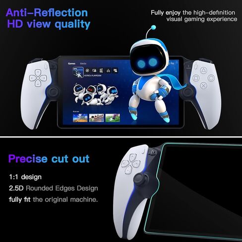 [4 عبوات] واقي شاشة لبوابة PlayStation - لمسة نهائية غير لامعة مضادة للوهج، تغطية كاملة، واقي شاشة PET عالي النفاذية لمشغل PS5 Portal Remote 8 بوصة، مضاد لبصمات الأصابع، خالي من الفقاعات in Kuwait