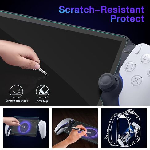 [4 عبوات] واقي شاشة لبوابة PlayStation - لمسة نهائية غير لامعة مضادة للوهج، تغطية كاملة، واقي شاشة PET عالي النفاذية لمشغل PS5 Portal Remote 8 بوصة، مضاد لبصمات الأصابع، خالي من الفقاعات in Kuwait