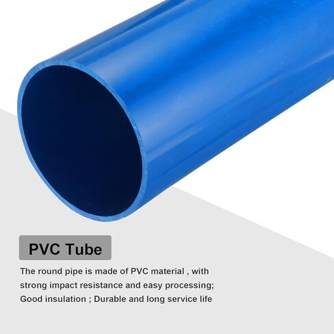MECCANIXITY أنبوب دائري صلب PVC 101.6 مللي متر (4 بوصة) ID 110 مللي متر OD 350 مللي متر أزرق عالي التأثير لأنابيب المياه الحرف كابل الأكمام in Kuwait