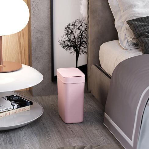iTouchless SoftStep 13.2 Gallon Step Pedal Gray Kitchen Plastic Trash Can with Odor Filter, Durable Dent-Proof Construction and Stainless Steel Trim, 50L Garbage Bin for Home, Office, Business, Store in Saudi Arabia