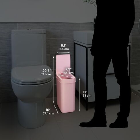 iTouchless SoftStep 13.2 Gallon Step Pedal Gray Kitchen Plastic Trash Can with Odor Filter, Durable Dent-Proof Construction and Stainless Steel Trim, 50L Garbage Bin for Home, Office, Business, Store in Saudi Arabia
