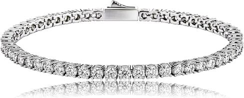 سوار تنس TOPGRILLZ للنساء صف واحد 3-6 مم مطلي بالذهب عيار 14 قيراط مكعب زركونيا ذهبي سوار تنس كلاسيكي للرجال مجوهرات بسيطة in Kuwait