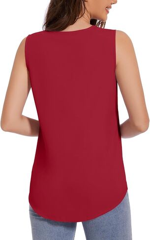 ALIGADUO Womens Summer Loose Fit Camisole Tank Tops V Neck Sleeveless Shirts Casual Blouse Button Up Tunic in Kuwait