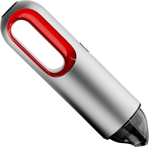 Wireless Handheld Car Vacuum Cleaner - Strong Suction, USB Rechargeable, X-Small, Lightweight, Gray & Red with 3-in-1 Accessories Set - Ergonomic, Compact and Easy to Use in Saudi Arabia