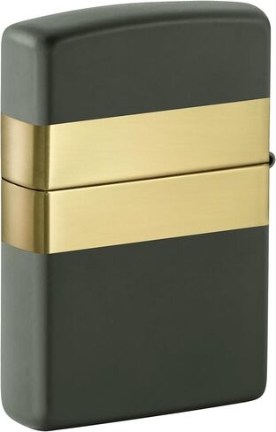 Zippo Lighter: Ribbon with Zippo Logo, Engraved - Green Matte 81492 in Saudi Arabia