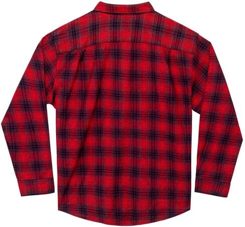 قمصان من الفلانيل الكبيرة والطويلة ذات مضخة مزدوجة للرجال قميص من القطن بأكمام طويلة كاجوال بأزرار سفلية من XXL (T) إلى 6XL (T) in Kuwait