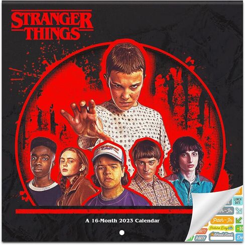 تقويم Stranger Things 2023 - حزمة تقويم صغيرة فاخرة 2023 Stranger Things مع أكثر من 100 ملصق تقويم (هدايا تلفزيونية من Stranger Things، لوازم مكتبية) in Saudi Arabia