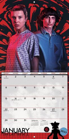 تقويم Stranger Things 2023 - حزمة تقويم صغيرة فاخرة 2023 Stranger Things مع أكثر من 100 ملصق تقويم (هدايا تلفزيونية من Stranger Things، لوازم مكتبية) in Saudi Arabia
