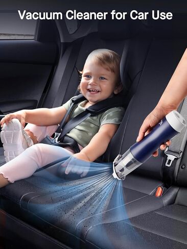 Handheld Vacuum Cordless, Car Vacuum Cordless Rechargeable 17000Pa, Mini Vacuum with Blower, Portable Car Vacuum with LED and Light, Wireless Vacuum Cleaner for Home Pet & Office (Blue) in Saudi Arabia