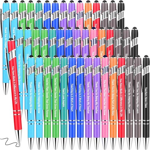 50 قطعة من الأقلام الملهمة بكميات كبيرة، أقلام حبر جاف مضحكة، أقلام حبر سوداء، هدايا تقدير الموظفين، هدايا الكنيسة الدينية المسيحية لزملاء العمل والنساء والرجال والممرضات والمدرسين والطلاب والمعلمين in Kuwait