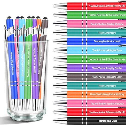 50 قطعة من الأقلام الملهمة بكميات كبيرة، أقلام حبر جاف مضحكة، أقلام حبر سوداء، هدايا تقدير الموظفين، هدايا الكنيسة الدينية المسيحية لزملاء العمل والنساء والرجال والممرضات والمدرسين والطلاب والمعلمين in Kuwait