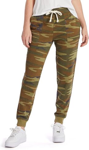 بنطال الركض النسائي البديل، بنطال رياضي ذو لون معدني مغسول فرينش تيري طويل لعطلة نهاية الأسبوع in Kuwait