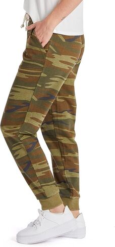 بنطال الركض النسائي البديل، بنطال رياضي ذو لون معدني مغسول فرينش تيري طويل لعطلة نهاية الأسبوع in Kuwait