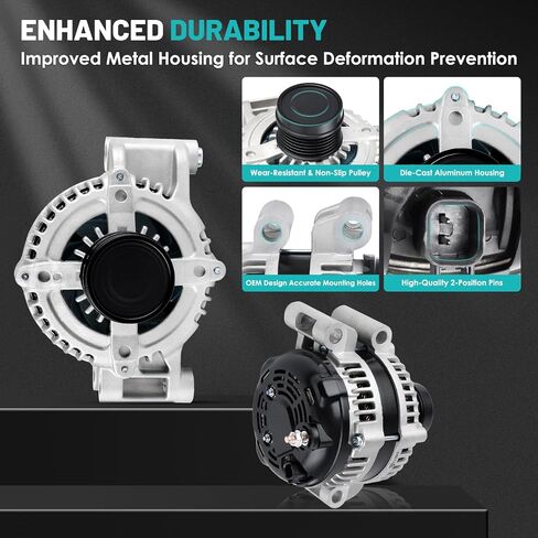 11383 Car Alternator 12V 160 Amp, 6-Groove Pulley Fit for Chrysler 300 2008-201, for Dodge Challenger 2008-2010, for Charger 2008-2013, for Magnum 2008 Automotive Replacement Alternators in Saudi Arabia