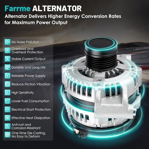 11383 Car Alternator 12V 160 Amp, 6-Groove Pulley Fit for Chrysler 300 2008-201, for Dodge Challenger 2008-2010, for Charger 2008-2013, for Magnum 2008 Automotive Replacement Alternators in Saudi Arabia