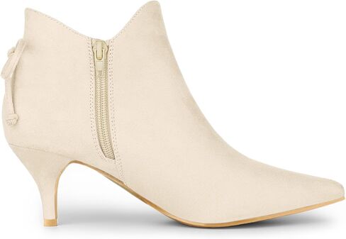 Allegra K Women's Pointed Toe Kitten Heel Ankle Booties in Kuwait