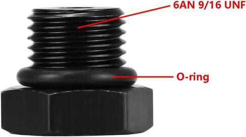 Ucreative 6AN Block Off Cap Male Adapter Fitting Plug Aluminium Alloy 2Pcs in Saudi Arabia