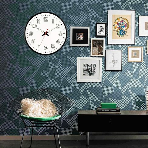 ساعة حائط عصرية بإضاءة ليلية مقاس 12 بوصة من Fasmov، ساعات حائط كوارتز صامتة غير موقوتة، تعمل بالبطارية، سهلة القراءة لساعة ديكور المنزل والمكتب والمدرسة in Kuwait