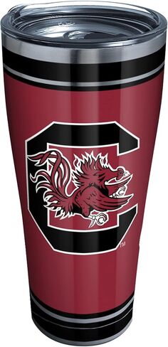 كوب Tervis ذو الجدران الثلاثية لجامعة كارولينا الجنوبية Gamecocks المعزول يحافظ على المشروبات باردة وساخنة، 30oz - الفولاذ المقاوم للصدأ، الحرم الجامعي in Saudi Arabia