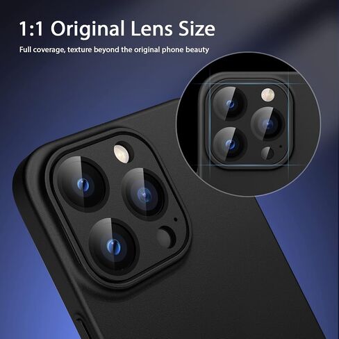 [2Pack] for iPhone 14 Pro/iPhone 14 Pro Max Camera Lens Protector, 9H Tempered Glass Camera Cover Screen Metal Ring Case Friendly Scratch Resistant Easy to Install - Black in Saudi Arabia