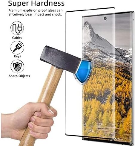 [2+2 Pack] for Samsung Galaxy S23 Ultra 5G Screen Protector Tempered Glass Camera Lens Protector,Touch Sensitive,Fingerprint Support,9H Hardenss in Kuwait